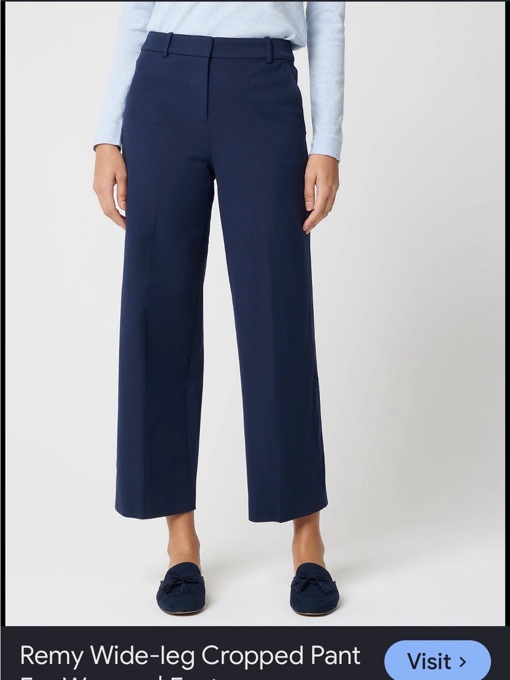 J. Crew Navy Wide-Leg Cropped Pants NEW W TAGS (never worn)
